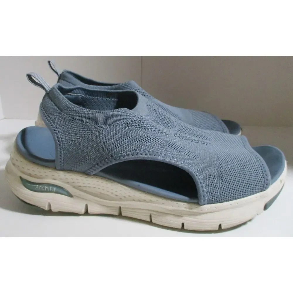 Sketchers Women's Blue Arch Fit Sandals Size 8